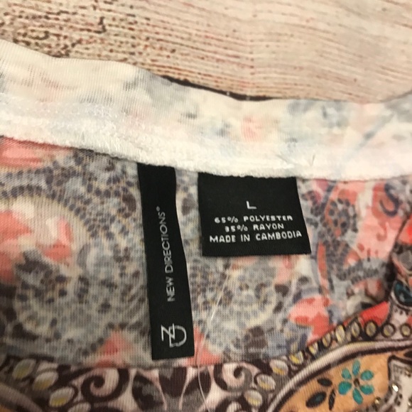 NWT New Directions Long Sleeve Top Size L - Picture 4 of 7